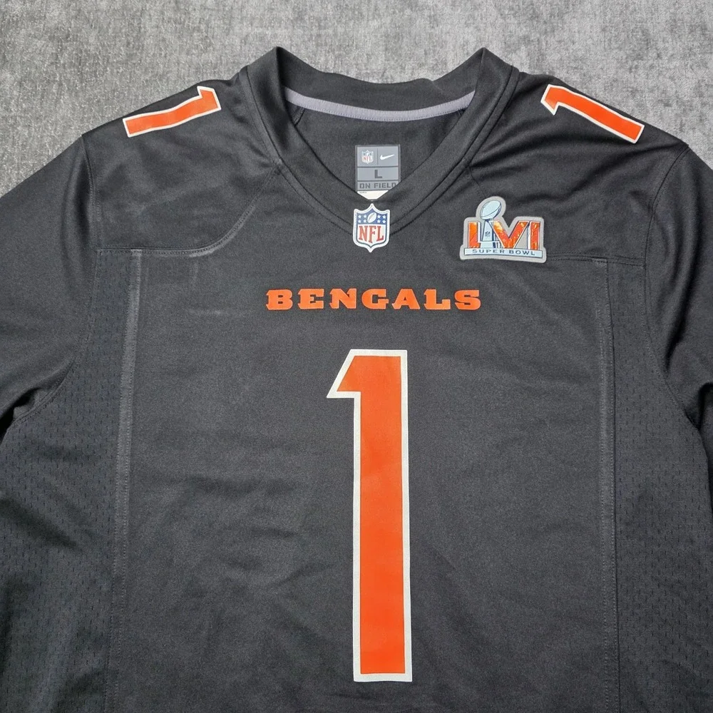 Nike Cincinnati Bengals Ja'Marr Chase Super Bowl LVI Jersey Mens Large Black 1 L